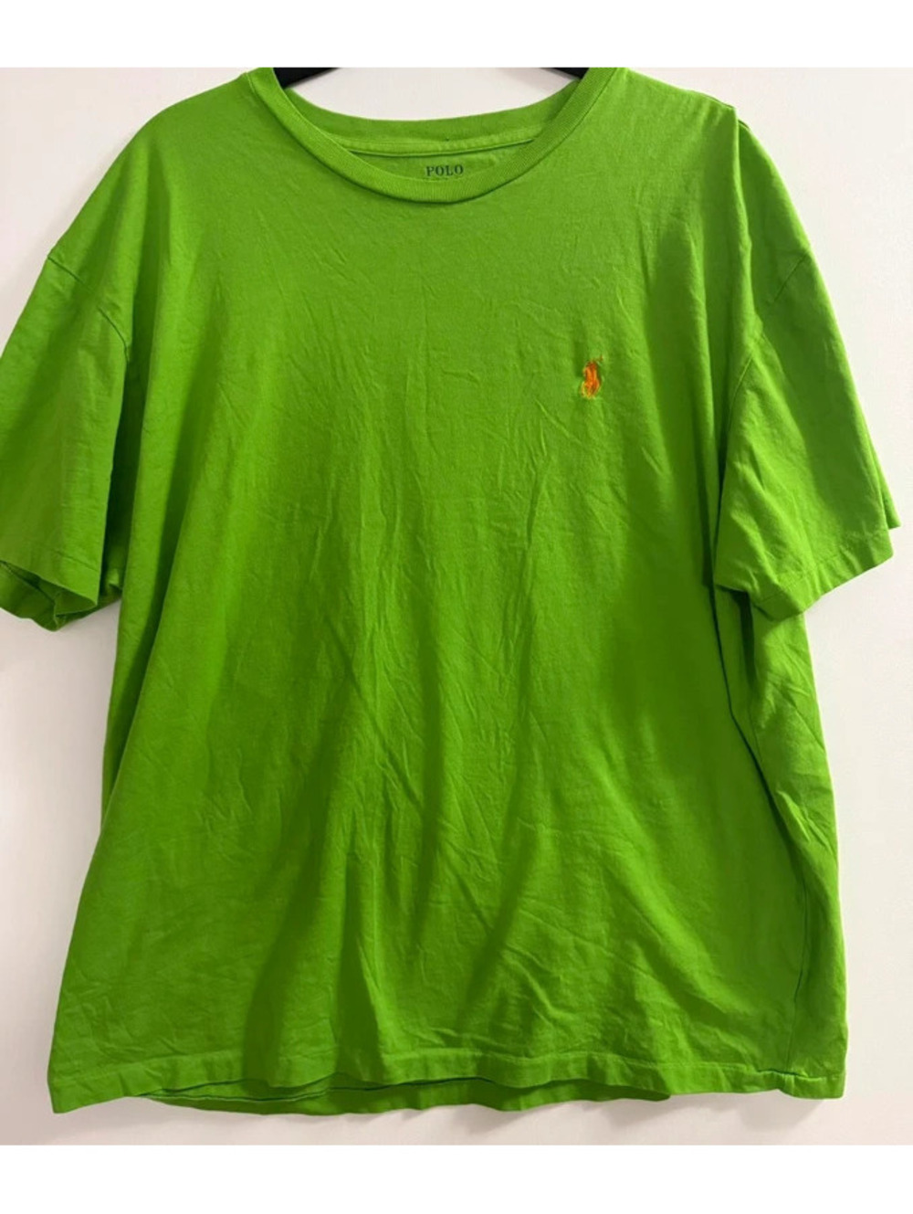 Polo Ralph Lauren Lime Green Orange Pony T-Shirt Men’s Large